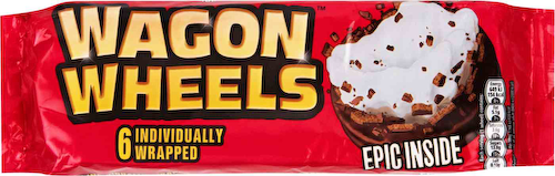 Печенье бисквитное Wagon wheels с суфле покрытое глазурью с ароматом Шоколада #1