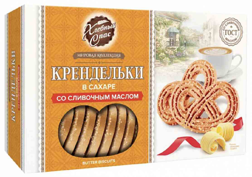 Печенье Хлебный Спас крендельки в сахаре со сливочным маслом #1