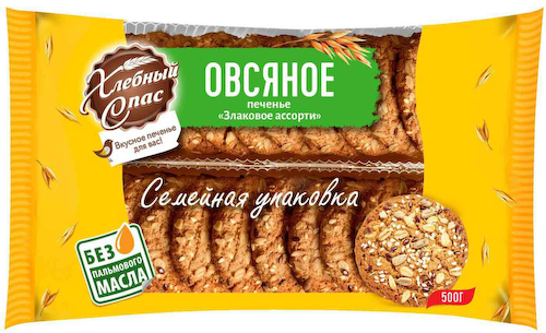 Печенье овсяное Хлебный Спас Злаковое ассорти #1