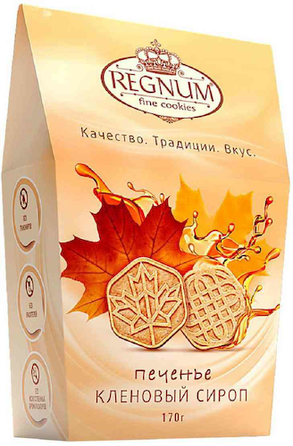 Печенье сахарное Regnum кленовый сироп #1