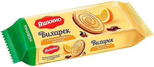 Печенье сахарное Яшкино Вихарёк Апельсин #1