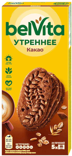 Печенье витаминизированное BelVita Утреннее c какао #1