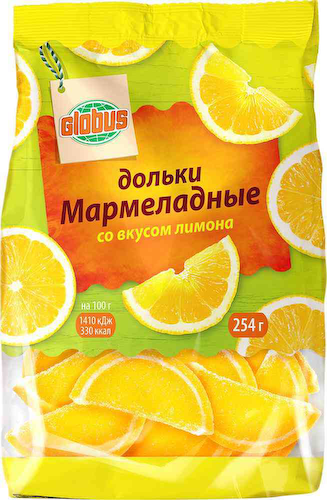 Мармеладные дольки Глобус со вкусом лимона #1