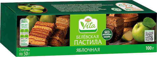 Белёвская пастила яблочная Глобус Вита без сахара #1