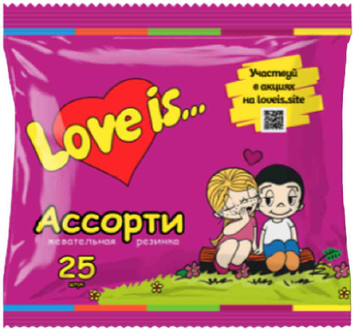 Жевательная резинка Love is ассорти вкусов #1