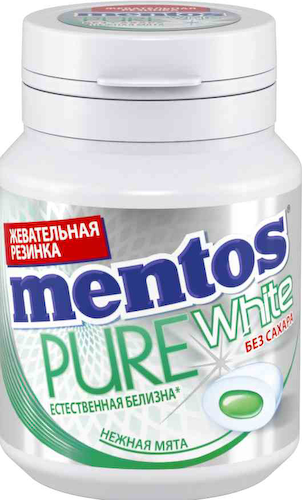 Жевательная резинка Mentos Pure White вкус Нежная мята #1