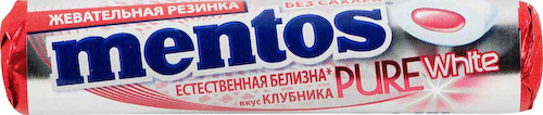 Жевательная резинка Mentos Pure White вкус Клубника #1