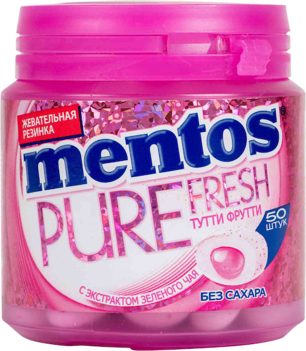 Жевательная резинка Mentos Pure Fresh вкус Тутти-Фрутти #1
