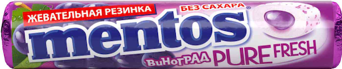 Жевательная резинка Mentos Pure Fresh вкус Виноград #1