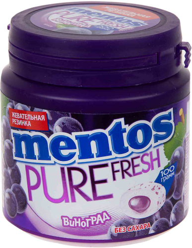 Жевательная резинка Mentos Pure Fresh Виноград #1