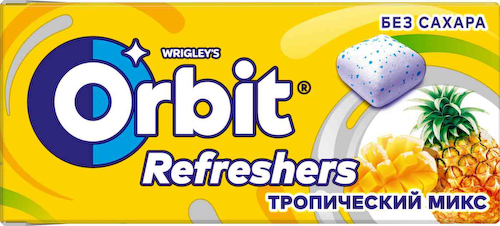 Жевательная резинка Orbit Refreshers Тропический микс #1