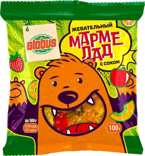 Мармелад жевательный Глобус с соком Мишки #1