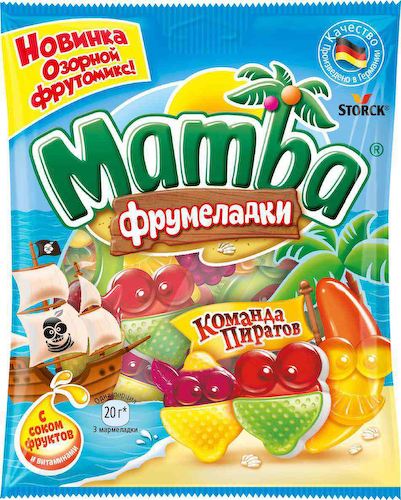 Мармелад жевательный Mamba Фрумеладки Команда пиратов #1