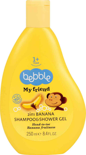 Шампунь и гель для душа 2в1 Bebble My friend с ароматом банана с 1 года #1