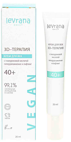 Крем для век Levrana Daily 3D-терапия Гиперувлажнение и лифтинг с гиалуроновой кислотой, 40+ #1