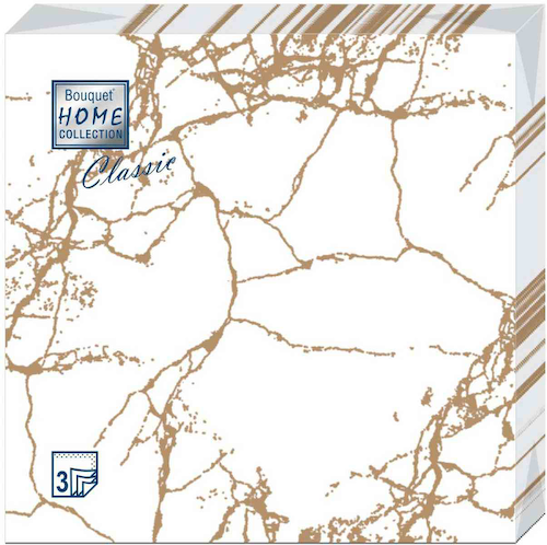Салфетки декоративные Bouquet Home Collection Classic Мрамор 3 слоя #1