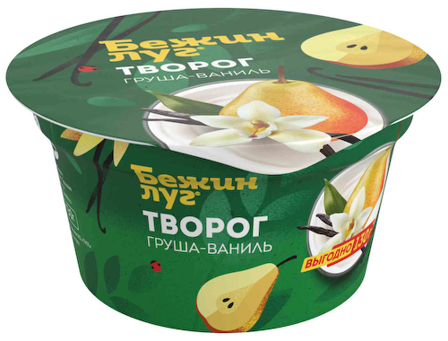 Творог Бежин луг с наполнителем Груша-ваниль 4,2% #1