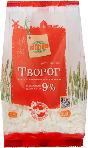 Творог Глобус 9% #1