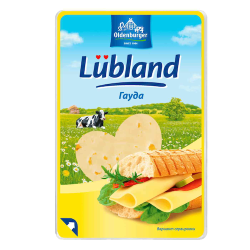 Сыр Oldenburger Гауда 45%, ломтики #1