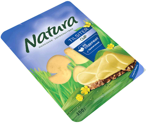 Сыр полутвердый Natura Тильзитер 45%, нарезка #1