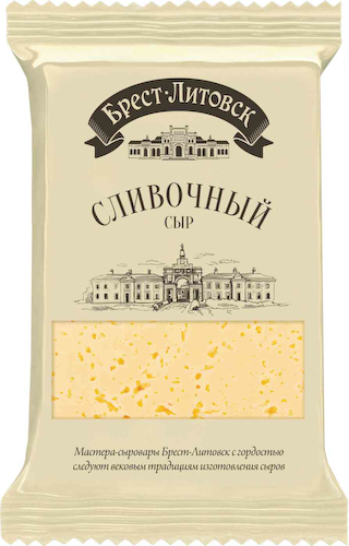 Сыр полутвёрдый Брест-Литовск Сливочный 50% #1