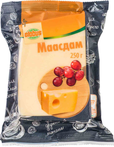 Сыр полутвёрдый Маасдам Глобус 45% #1