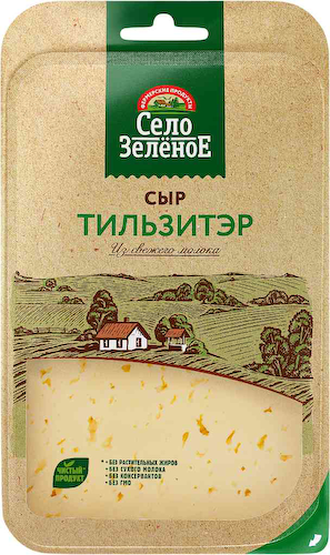 Сыр Тильзитер Село Зелёное 50%, нарезка #1