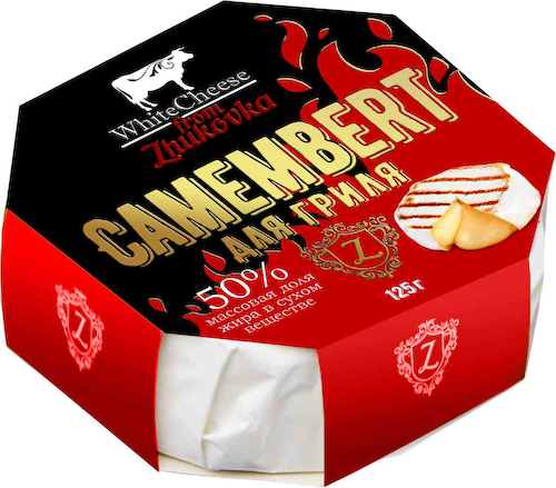 Сыр для гриля Camembert White Cheese from Zhukovka с белой плесенью 50% #1