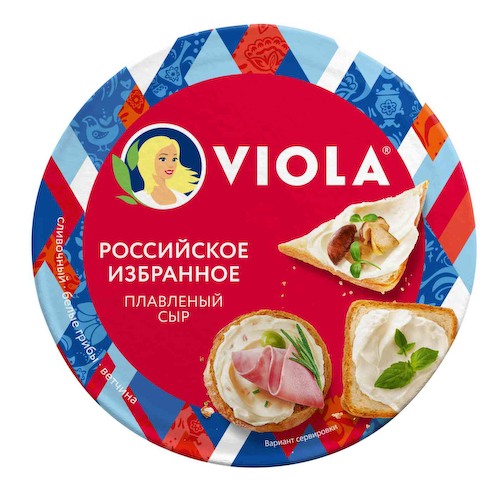 Сыр плавленый ассорти Viola Российское избранное 45%, треугольники #1