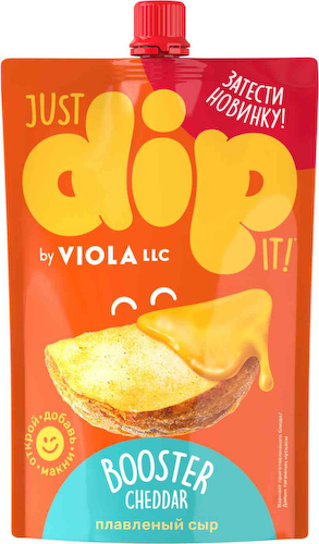 Сыр плавленый Dip Viola Booster Cheddar 45% #1