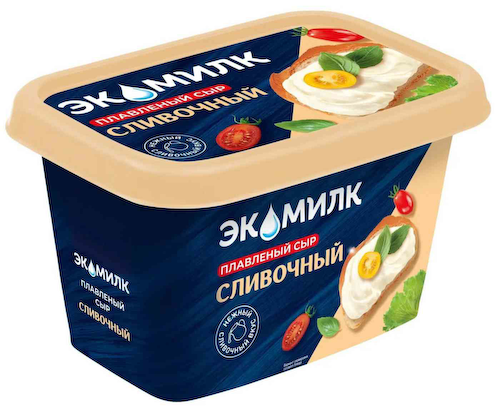 Сыр плавленый Экомилк сливочный 55% #1
