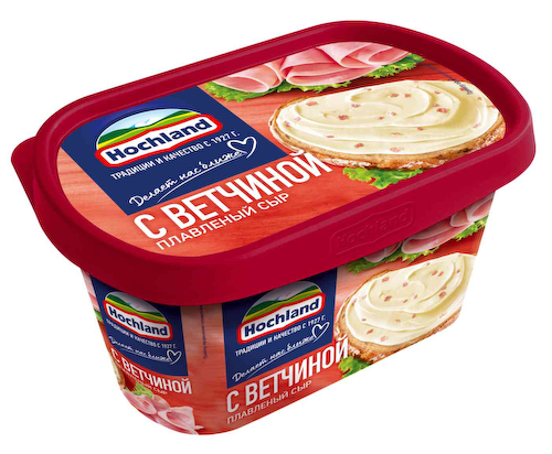 Сыр плавленый Hochland с ветчиной 55% #1