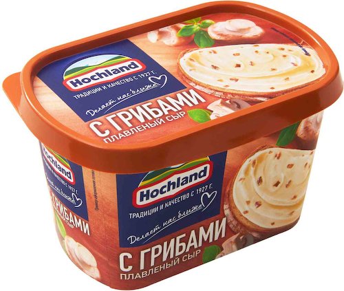 Сыр плавленый Hochland с грибами 55% #1
