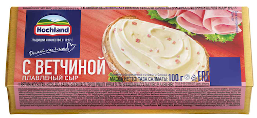 Сыр плавленый Hochland с ветчиной 35% #1