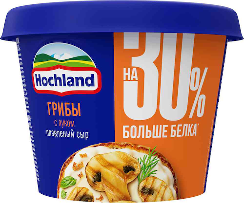 Сыр плавленый Hochland грибы с луком 40% #1