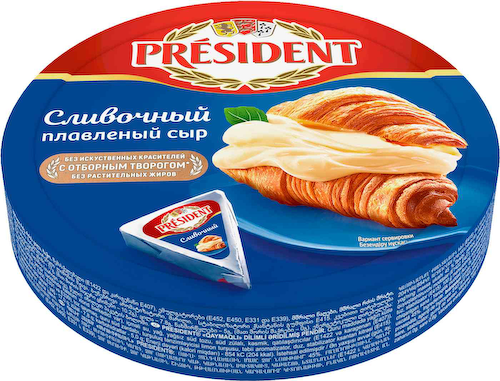Сыр плавленый President сливочный 45%, треугольники #1