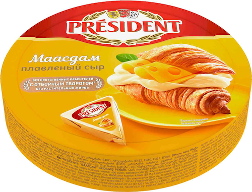 Сыр плавленый President Мааздам 45%, треугольники #1
