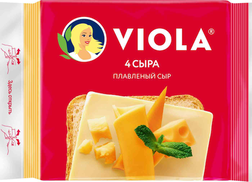 Сыр плавленый Viola Четыре сыра 45%, ломтики #1