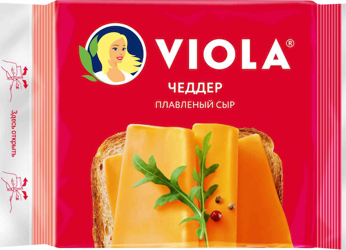 Сыр плавленый Viola Чеддер 45%, ломтики #1
