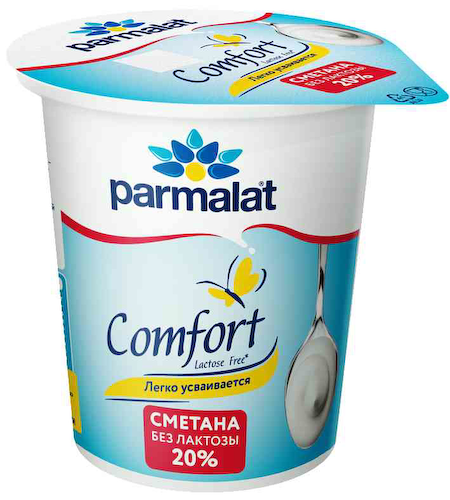 Сметана Parmalat Comfort без лактозы 20% #1