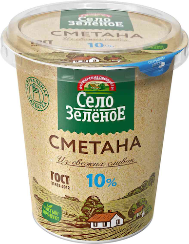 Сметана Село Зелёное 10% #1