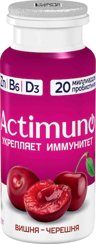Кисломолочный напиток Actimuno с вишней и черешней 1,5% #1