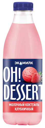Коктейль молочный Экомилк клубничный Ох!Десерт 2% #1