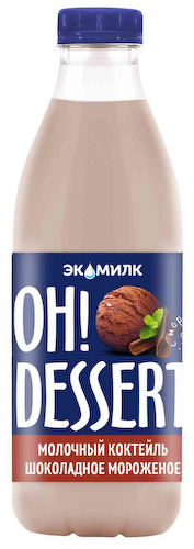 Коктейль молочный Экомилк с шоколадным мороженым Ох!Десерт 2% #1