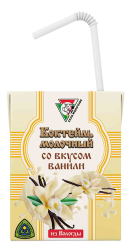 Коктейль молочный из Вологды со вкусом ванили ультрапастеризованный 2,5% #1