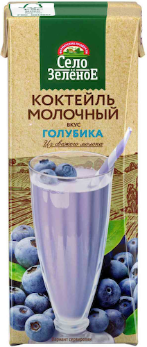 Коктейль Село Зелёное молочный вкус голубика 3,2% #1