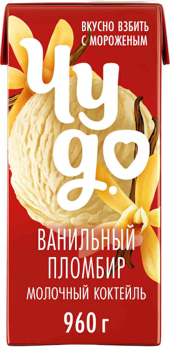 Молочный коктейль Чудо Ванильный пломбир 2% #1