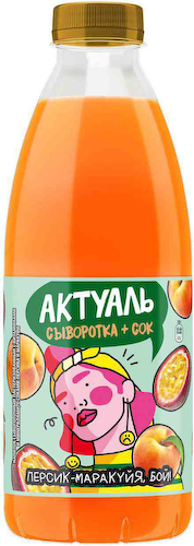 Напиток сывороточный Актуаль Персик-маракуйя 0,1% #1