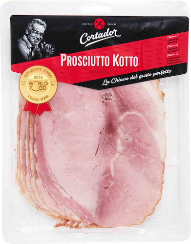Мясной продукт из свинины копчено-вареный Cortador Прошутто Котто Россия #1