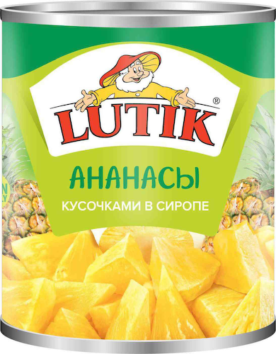 Ананасы Lutik кусочками в сиропе #1